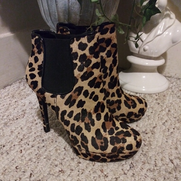 gianni bini cheetah booties